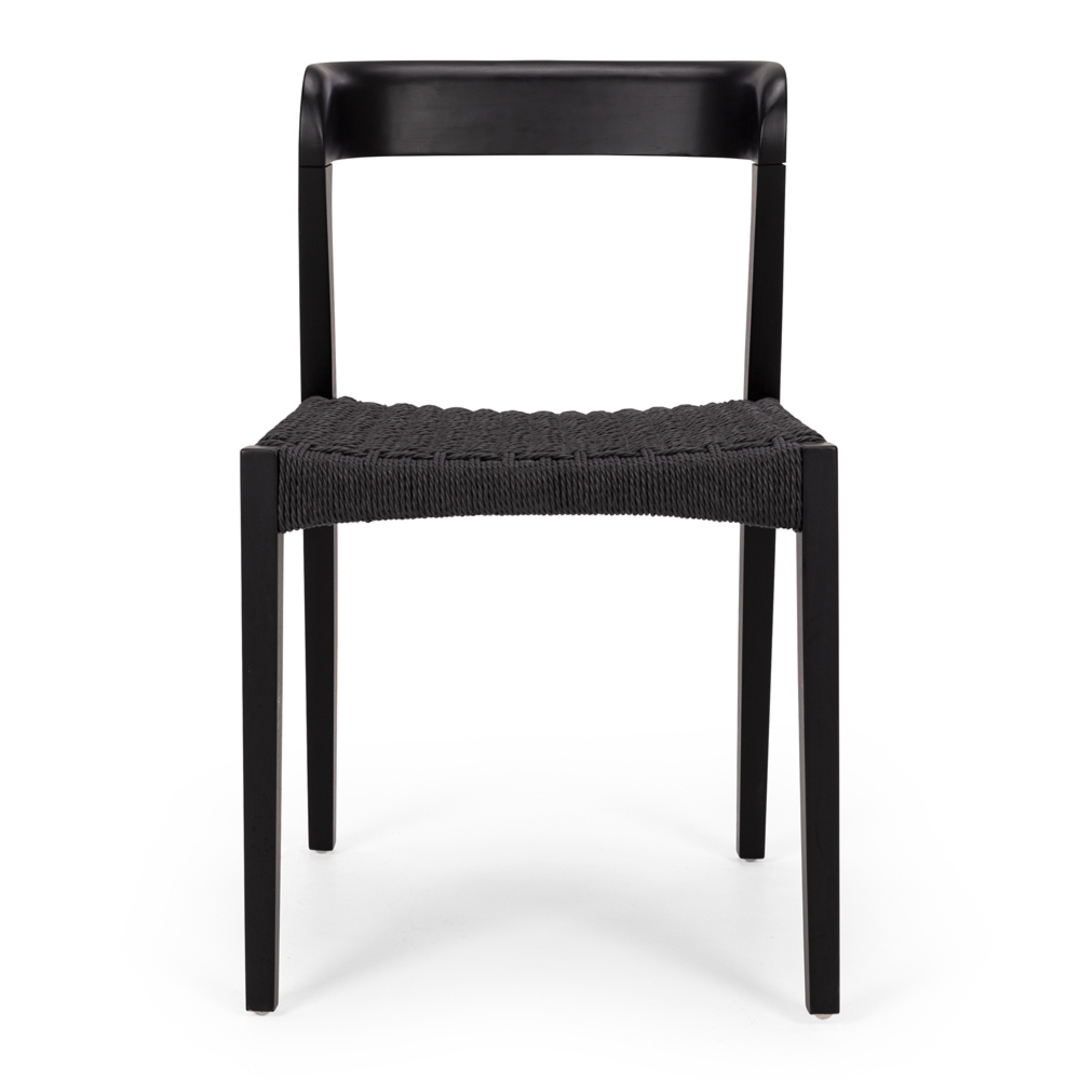 Haast Rope Seat Dining Chair - Black image 1